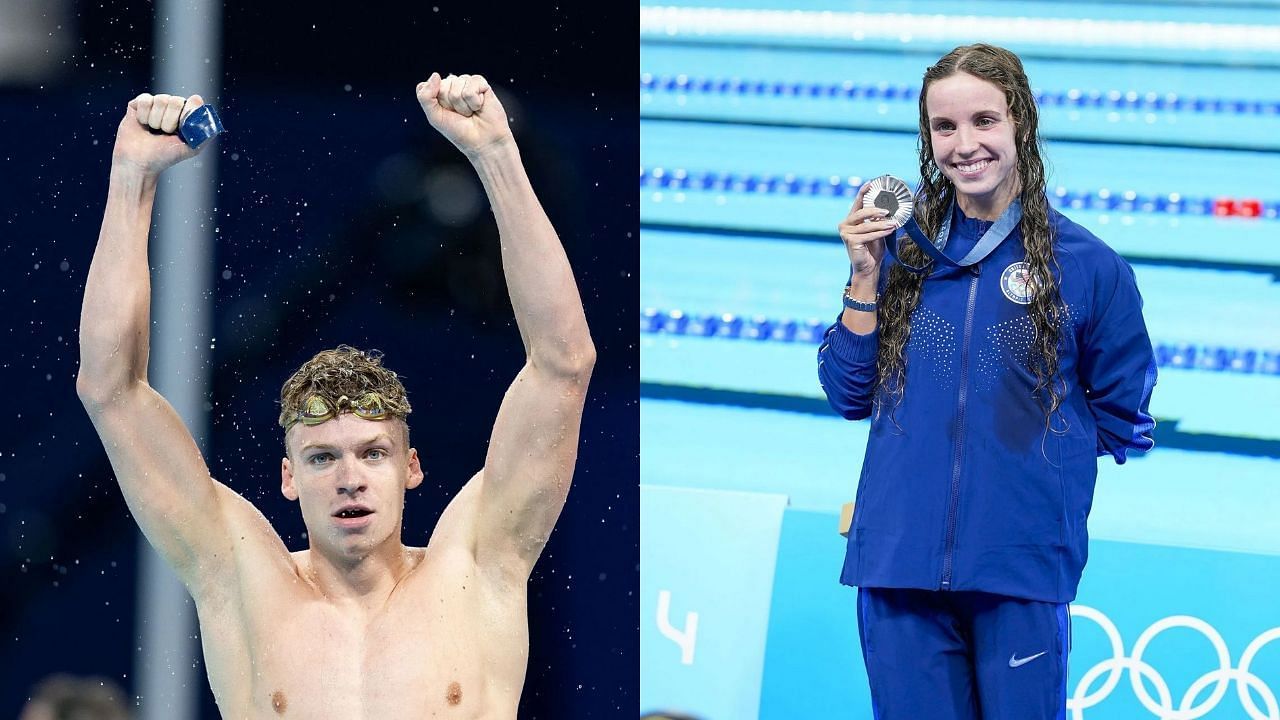 Leon Marchand and Regan Smith (Images via: Both Getty)