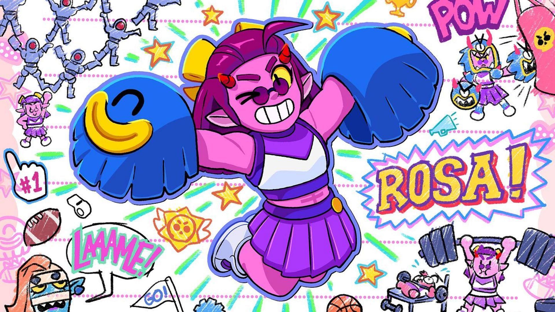 Rosa is the best Tank brawler to use with Tick in Brawl Stars (Image via Supercell)