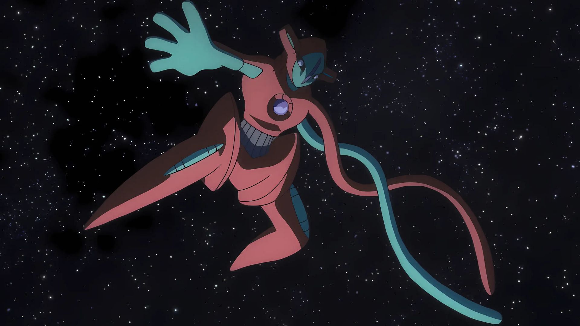 Deoxys as seen in the anime (Image via TPC)