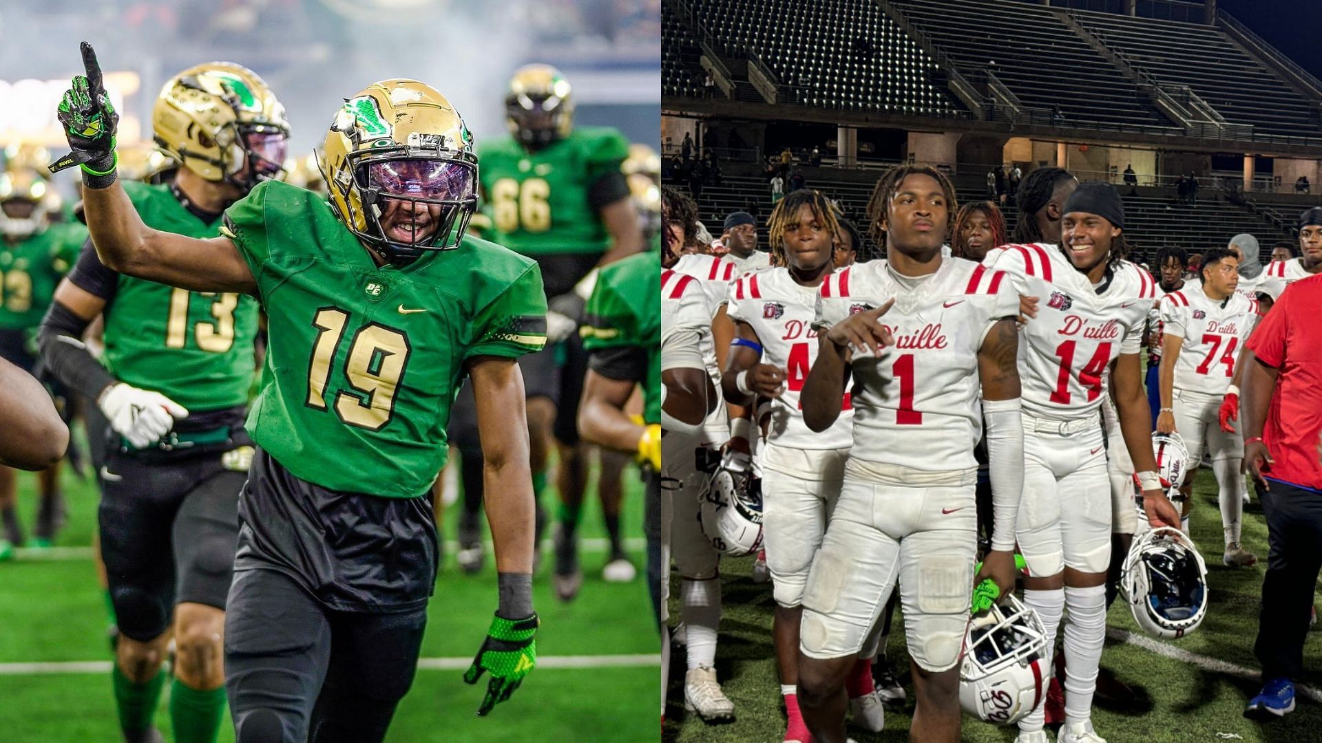 DeSoto Football and Duncanville Football (Images via Instagram and Twitter/DeSoto Football and Duncanville Football)