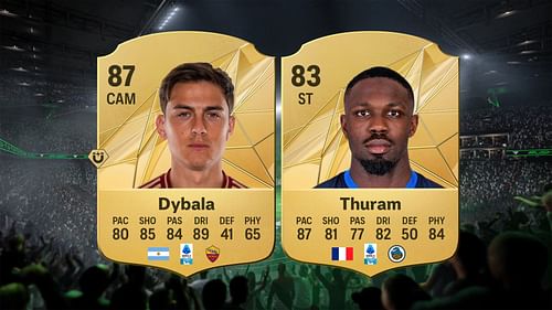 Paulo Dybala and Marcus Thuram's cards (Images via EA Sports)