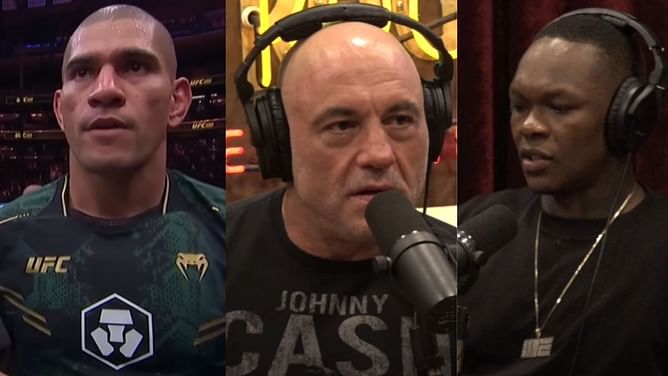 Israel Adesanya blown away after Joe Rogan briefs him about Alex Pereira fighting through injury in 2023