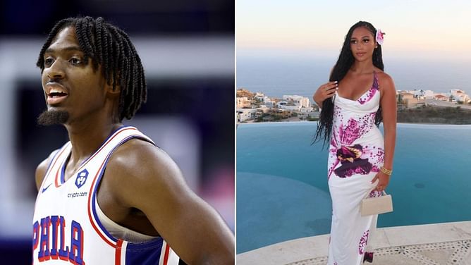 Myra Gordon shows love to Tyrese Maxey, rocks customized T-shirt flaunting 76ers star's SLAM cover achievement