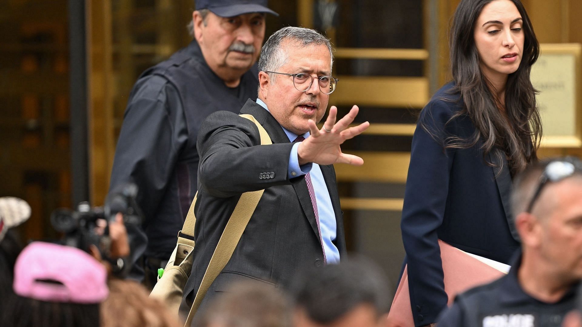 Lawyer for Sean Combs, Marc Agnifilo, speaks to members of the media outside U.S. District Court on September 17, 2024, in New York City (Image via Getty)