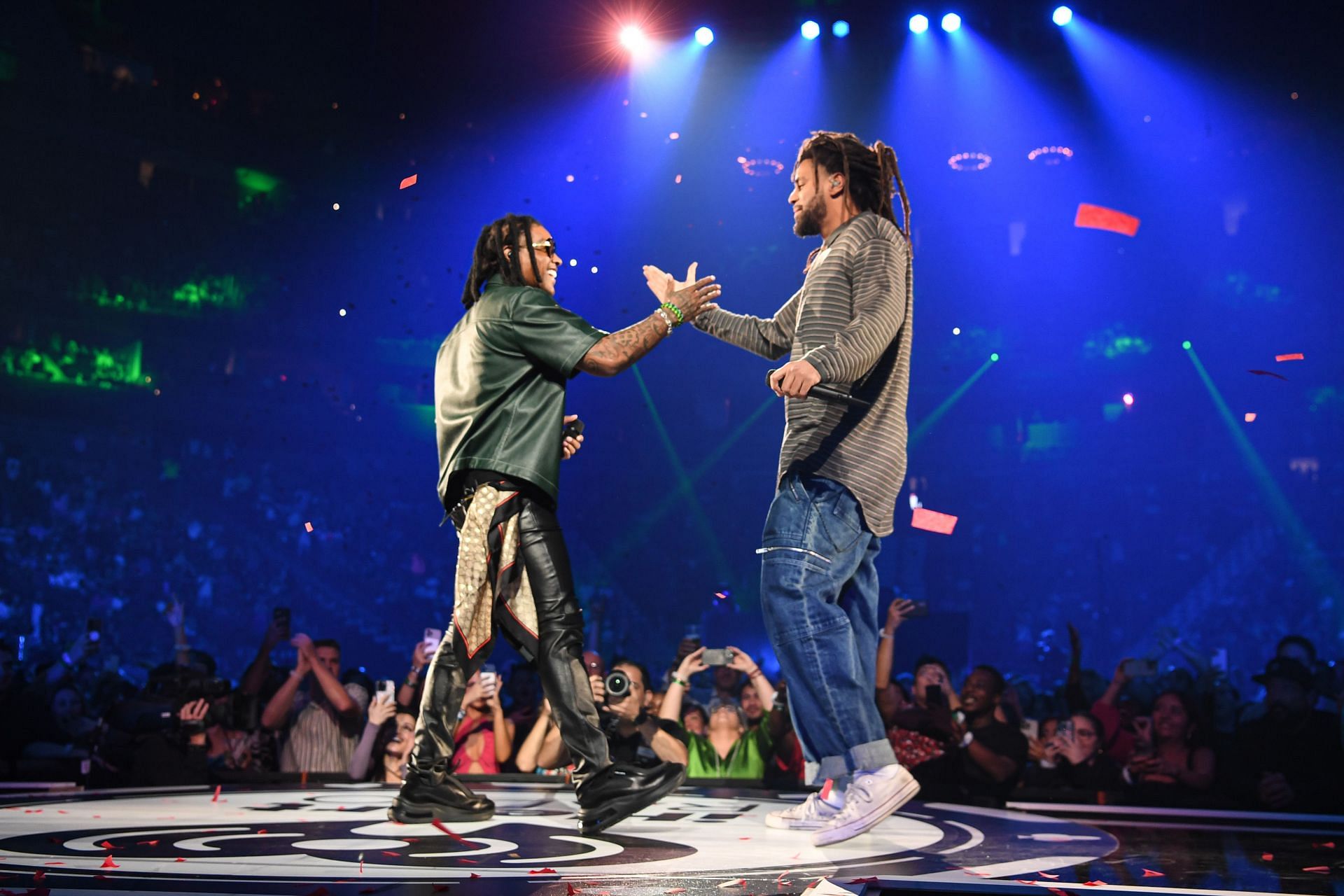 J. Cole and Lil Durk performed at 2023 iHeartRadio Music Festival - Night 1 - Show (Image via Getty)