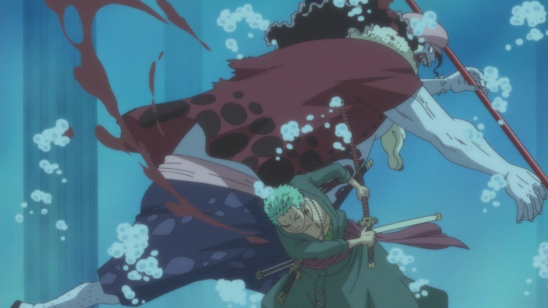 Zoro vs Hody Jones (Image via Toei Animation)