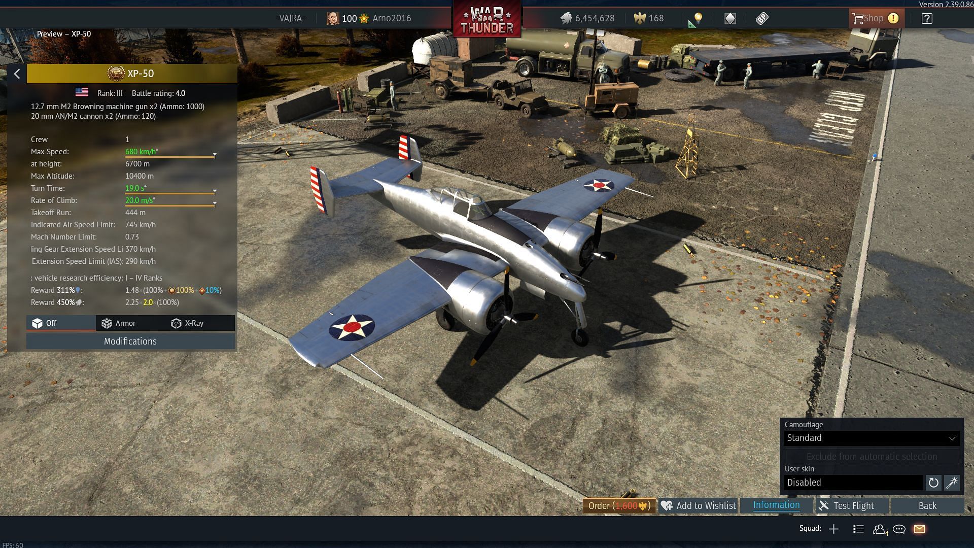 The XP-50 is excellent at boom-and-zoom attacks (Image via Gaijin Entertainment)