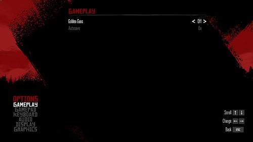 Gameplay settings in Red Dead Redemption PC (Image via Rockstar Games)