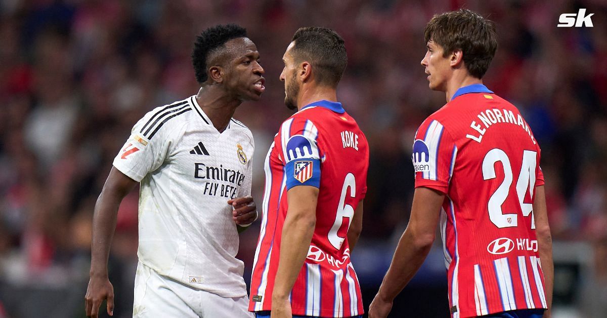Vinicius Jr and Koke were engaged in a war of words at the Metropolitano Stadium