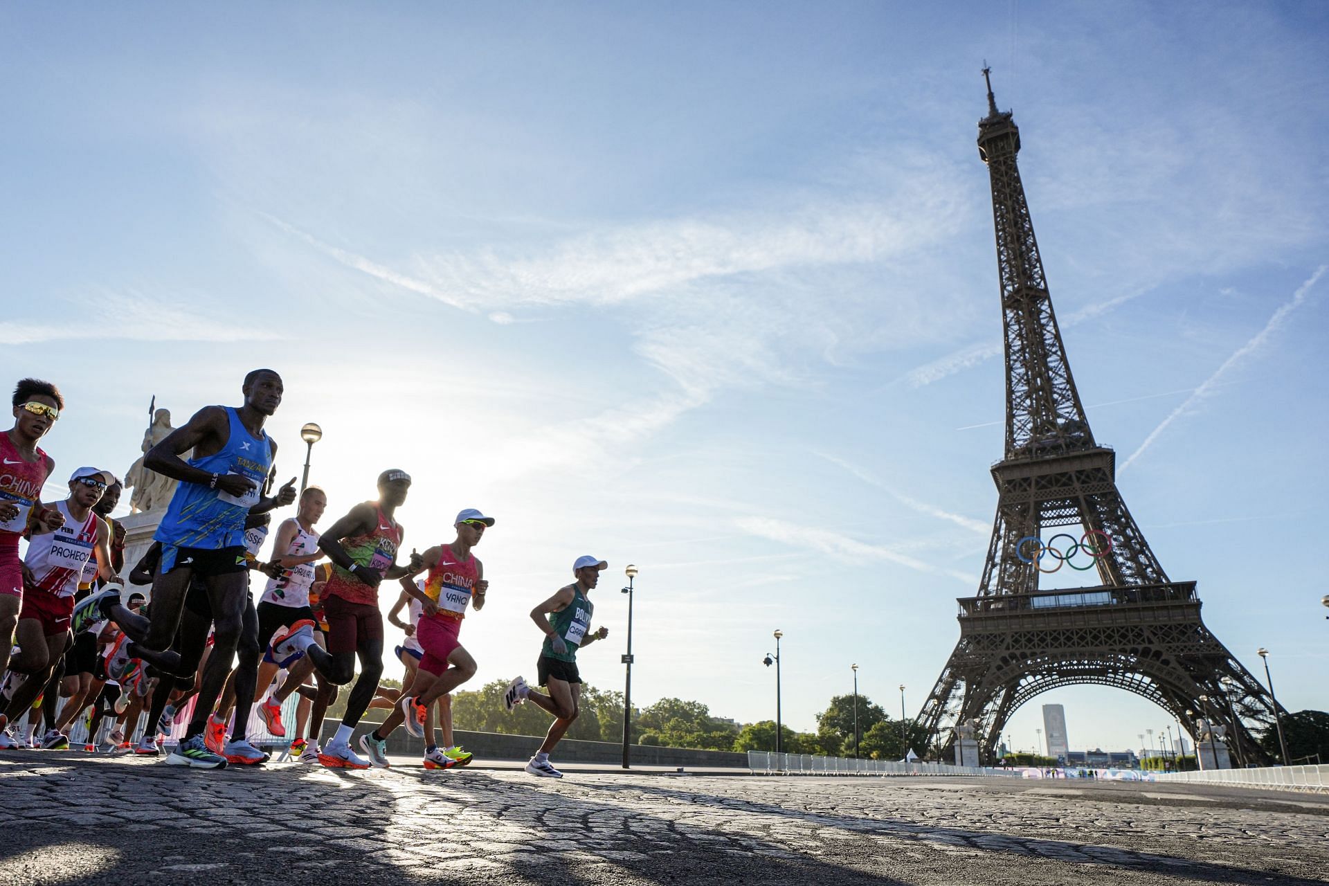 Eliud Kipchoge [3rd from right] in action at the Paris Olympics [Image Source : Getty]