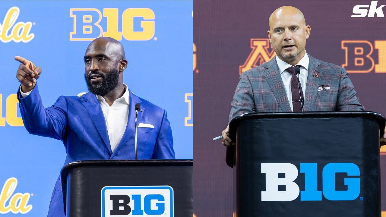 DeShaun Foster and PJ Fleck. Source: GETTY