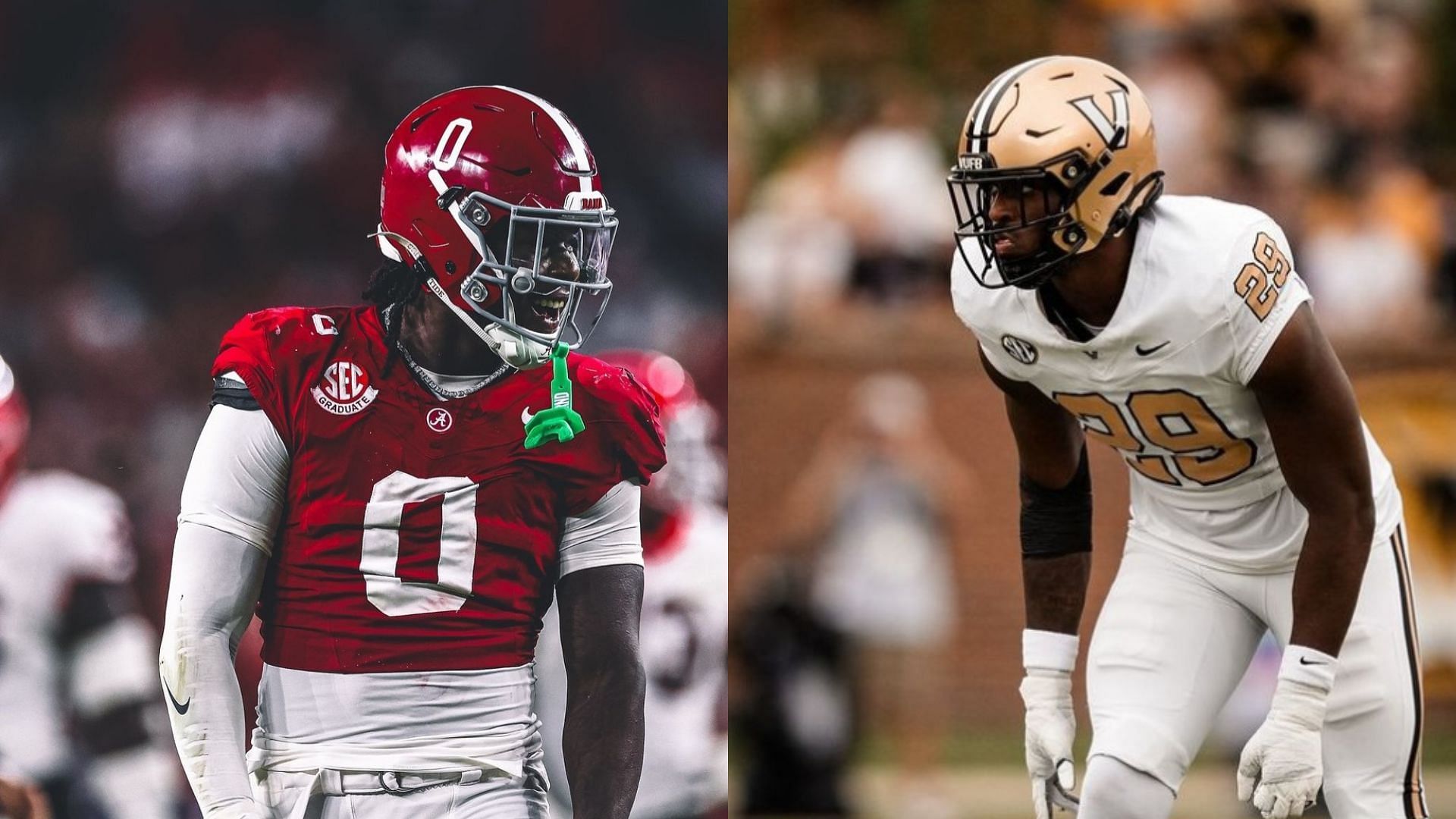 Picture Sources: alabamaftbl, vandyfootball (Instagram)