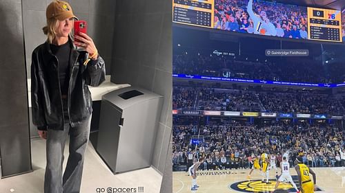 Fever guard Lexie Hull shows support to Tyrese Haliburton and Co. with courtside appearance in Pacers' home opener (Photos from Hull's IG)