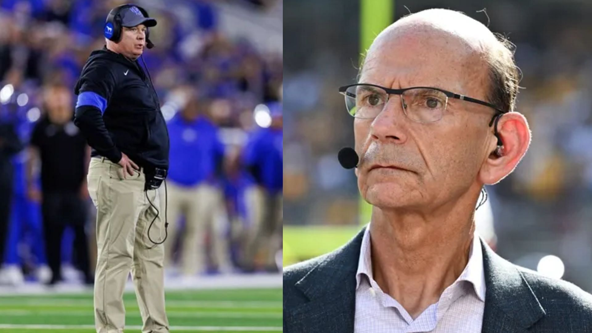 Mark Stoops and Paul Finebaum 