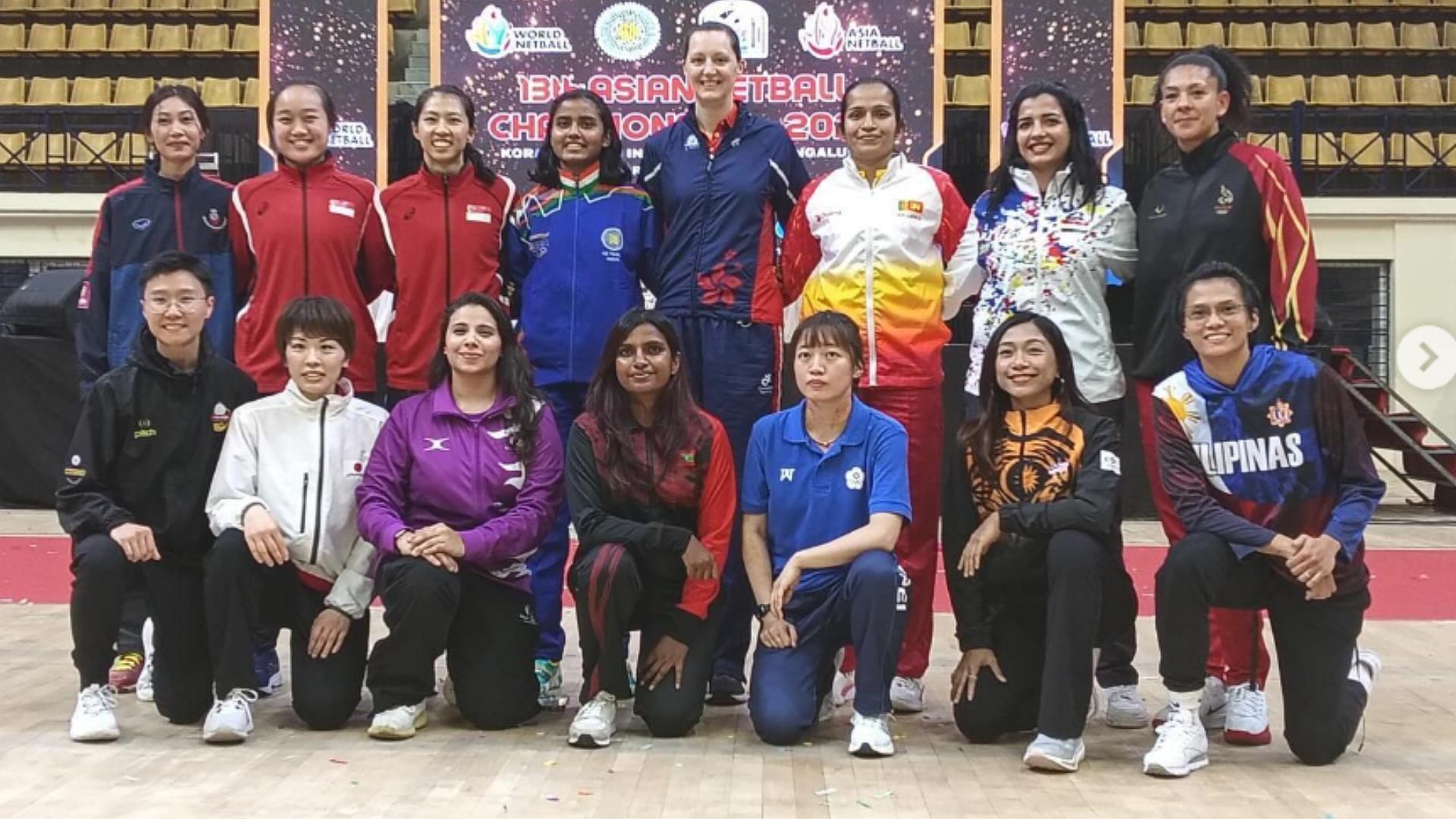 All team captains pose ahead of the Asian Netball Championships 2024 (Image Credits: Netball Federation of India/IG)