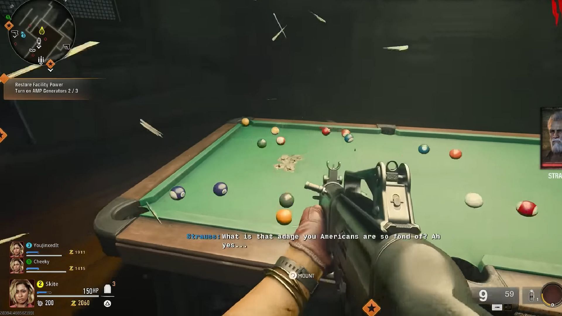 Pool Table Points (Image via Activision || YouTube@Skite innit)