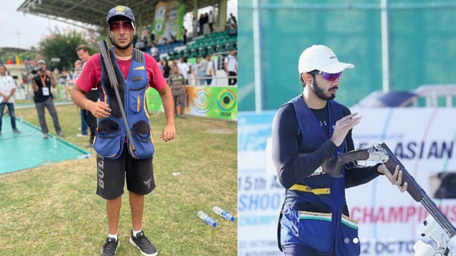 vivaan Kapoor and Anantjeet Naruka won medals in trap and skeet events respectively. (Image via Getty)