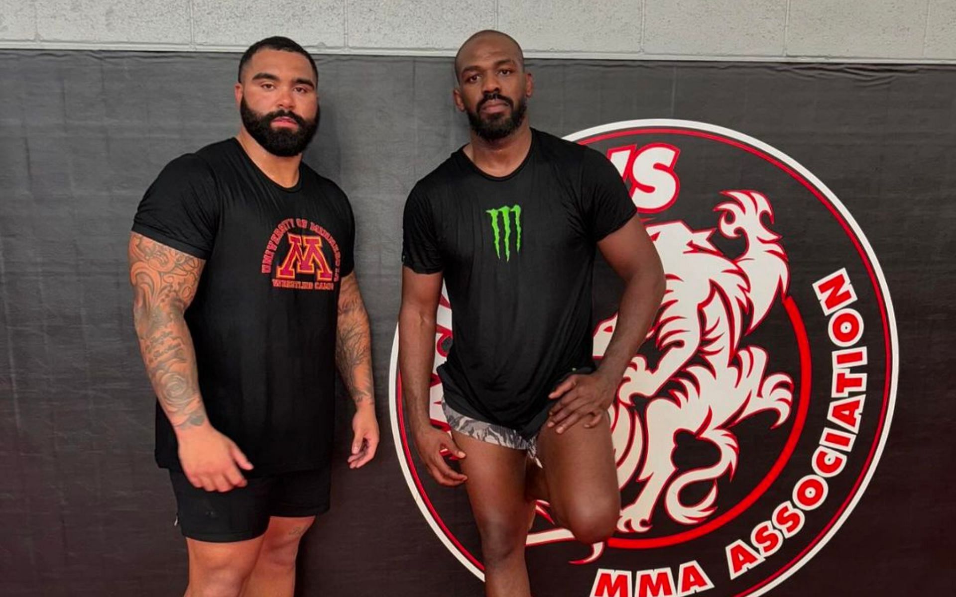 Gabel Steveson (left) and Jon Jones (right) recently trained together [Image courtesy: @gablesteveson on Instagram]