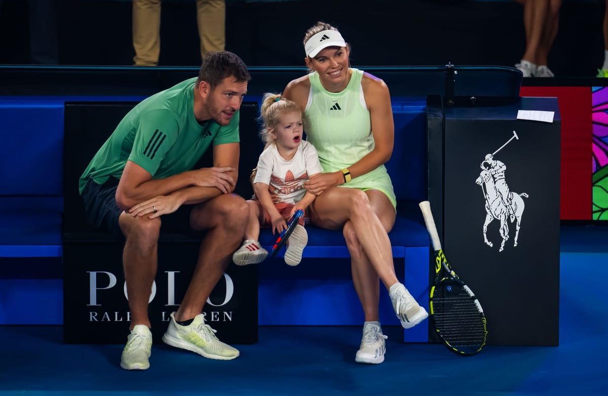 In Pictures Caroline Wozniacki and husband David Lee cheer his former