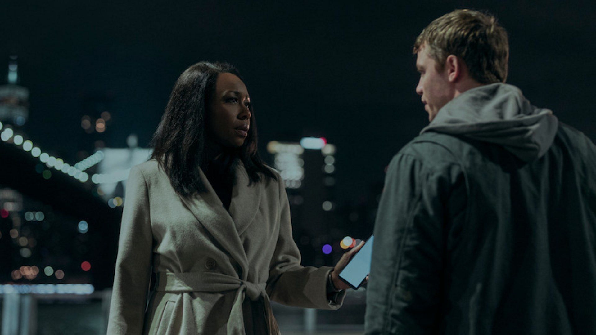 Amanda Warren, seen as Catherine in &#039;The Night Agent&#039; season 2 (Image via Tudum by Netflix)