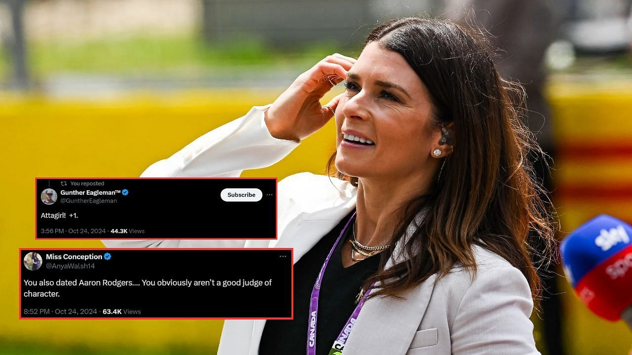In Picture: Former NASCAR driver Danica Patrick. Credit: Imagn Images. Fan reaction by: (x.com.AnyaWalsh14) and (x.com/GuntherEagleman)