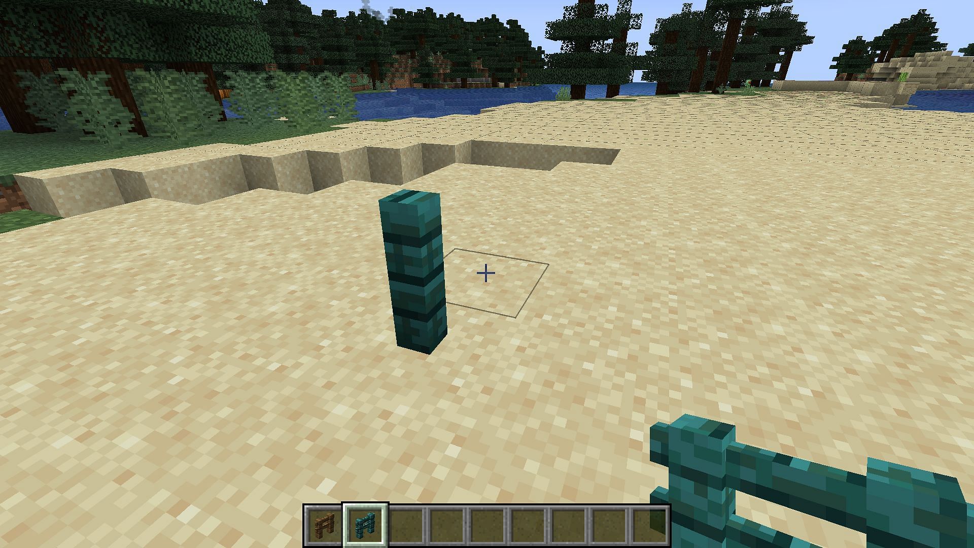 Use this mod to satisfy your desire for diagonal fences in-game (Image via Mojang Studios/Fuzs)