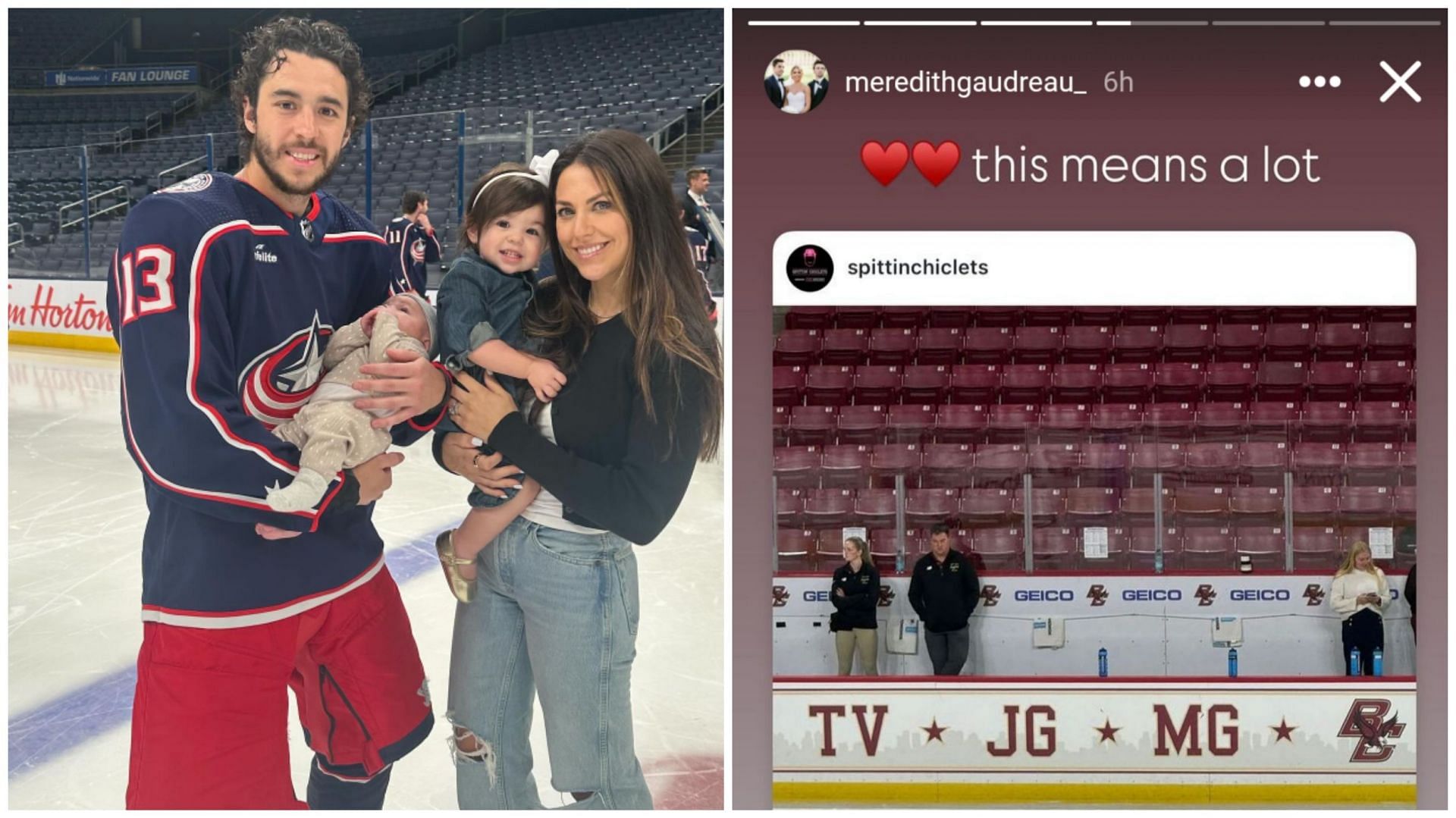 Johnny Gaudreau's widow Meredith touched by BC Hockey's heartwarming ...