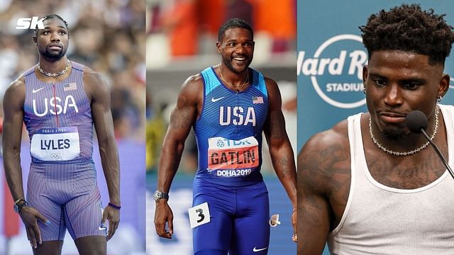 Noah Lyles, Justin Gatlin and Tyreek Hill