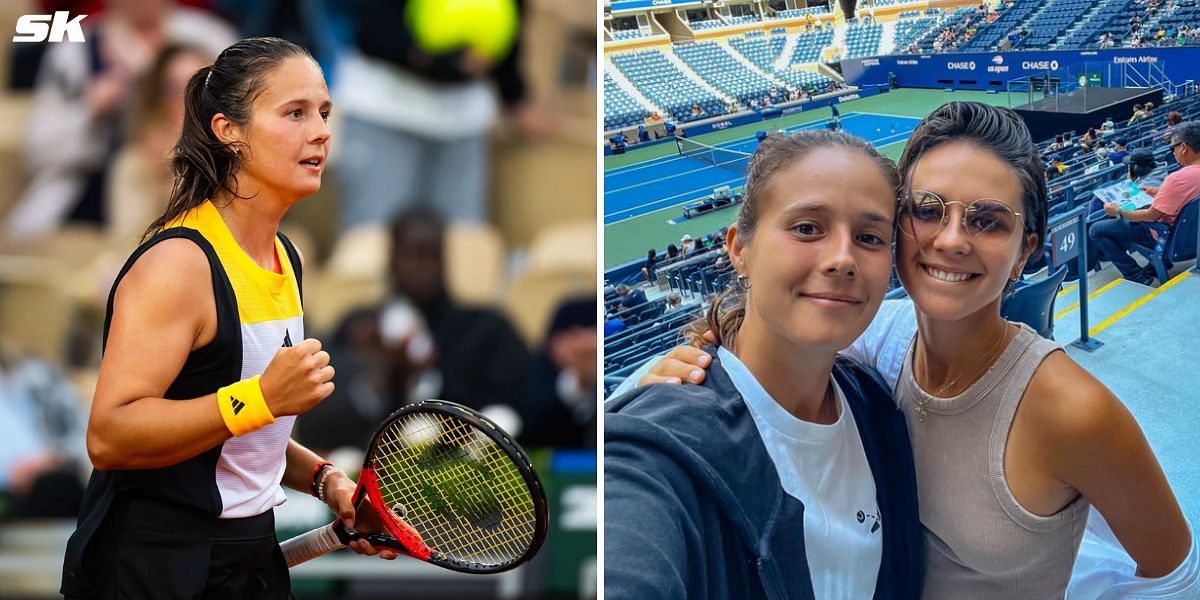 Daria Kasatkina (L) with her girlfriend Natalia Zabiiako (Image source: Getty, Instagram - @kasatkina)