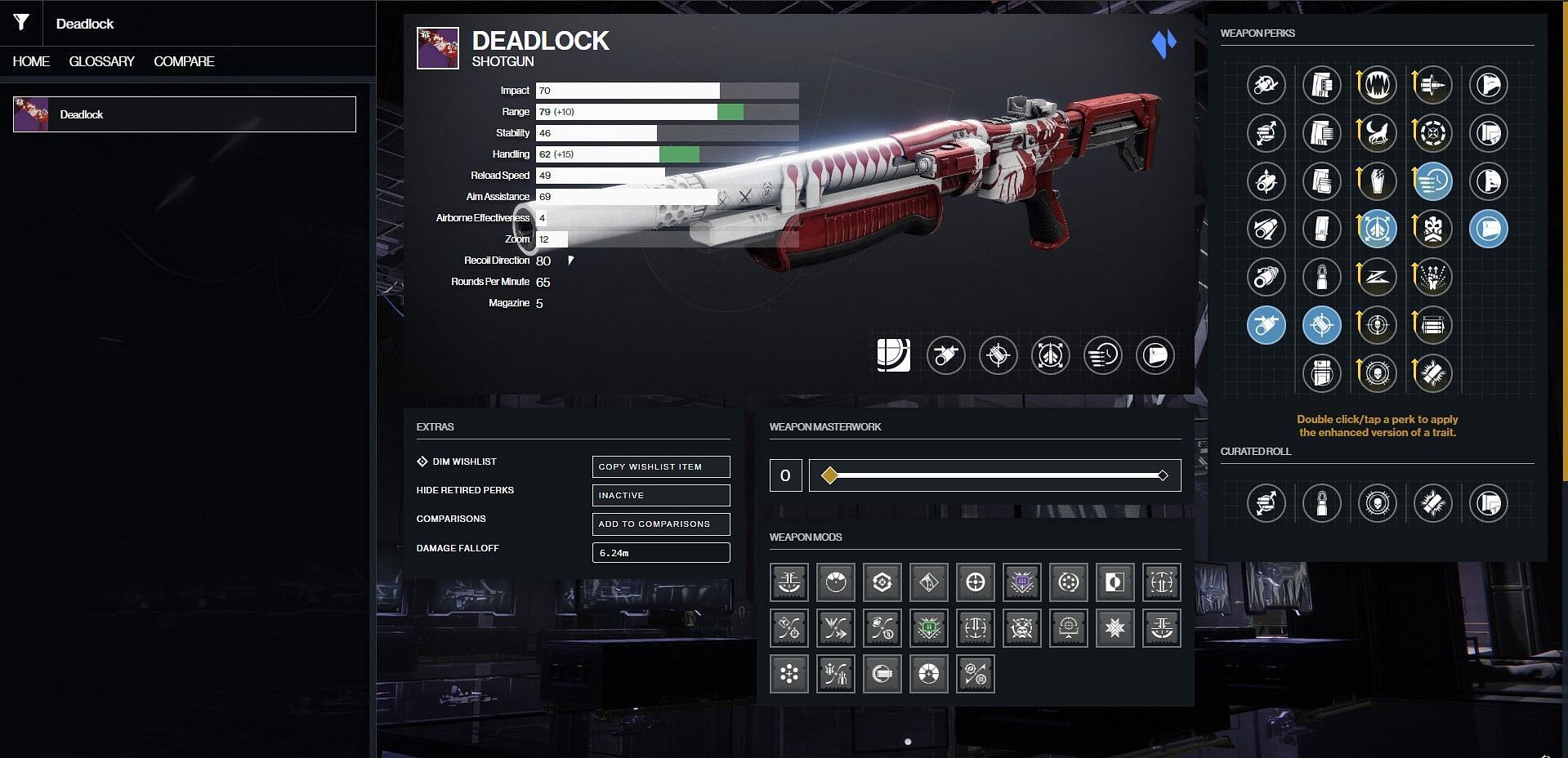 Deadlock PvP god roll (Image via Bungie/D2Gunsmith)