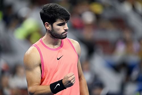 Carlos Alcaraz during the China Open final (Image Source: Getty)