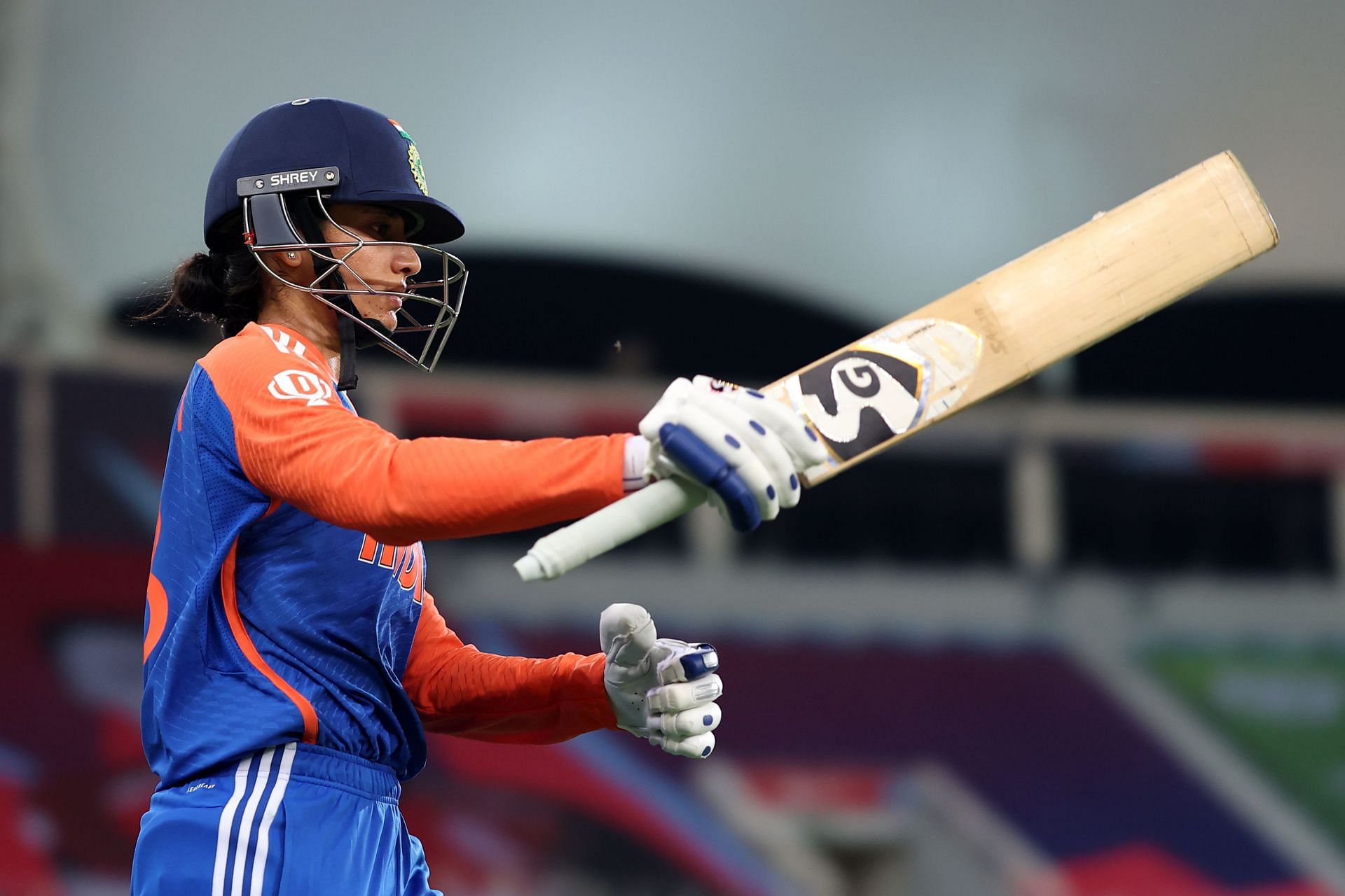 Smriti Mandhana was caught at long-off for a 13-ball 12.