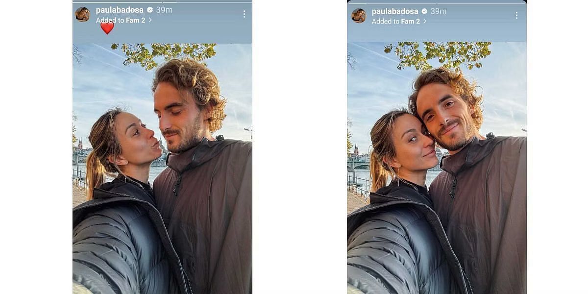 Paula Badosa and Stefanos Tsitsipas (Image source: Paula Badosa&#039;s Instagram @paulabadosa)