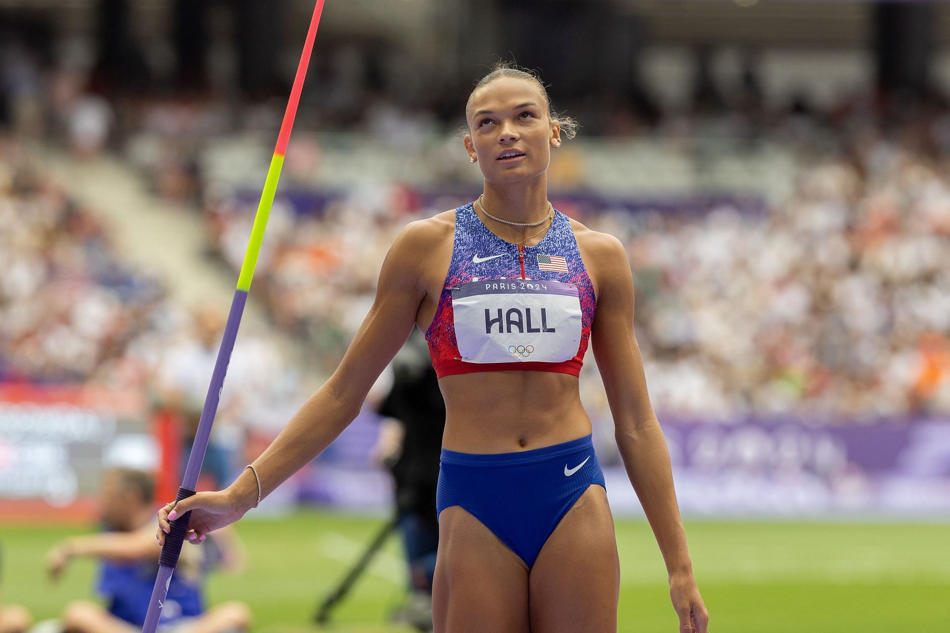 Anna Hall at the Olympic Games Paris 2024 (Image via Getty)