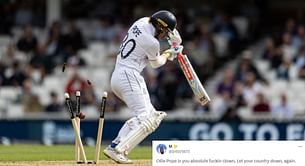 "Clown" - Fans react after Ollie Pope falls cheaply again in PAK vs ENG Test series