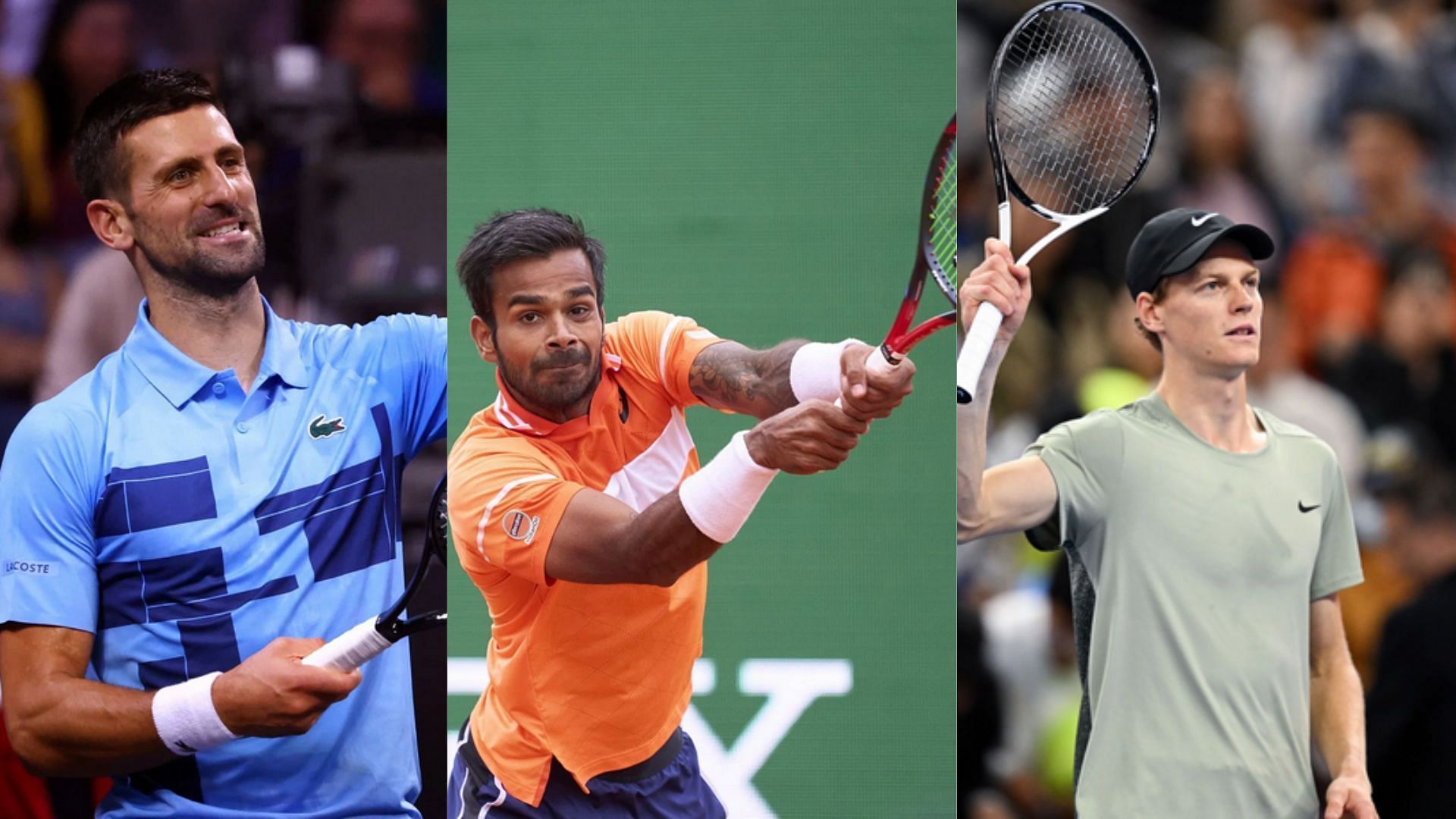 Novak Djokovic, Sumit Nagal and Jannik Sinner- all set to take part in Shanghai Masters, Image via Getty Images