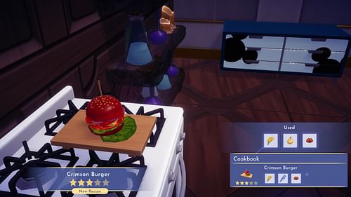 Preparing Crimson Burger requires three ingredients (Image via Gameloft)