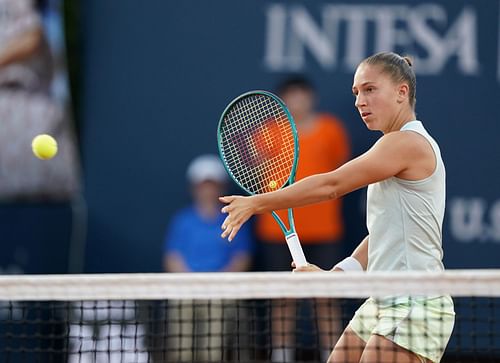 Parry plays a volley in the 35th Palermo Ladies Open WTA 250 (Source: Getty)