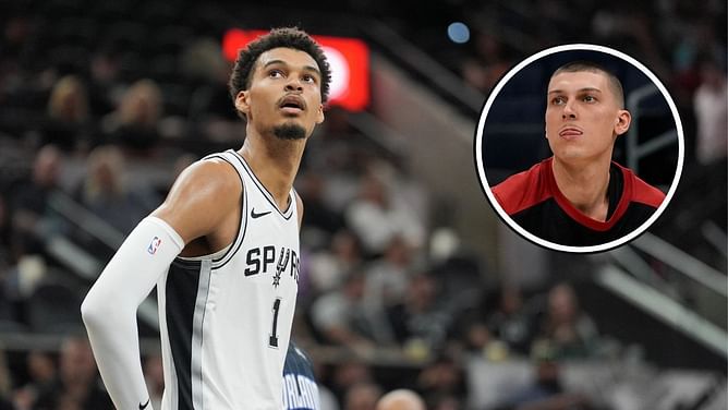 "His length is crazy, pause" - Tyler Herro jokes about Victor Wembanyama's 7-foot-4 frame