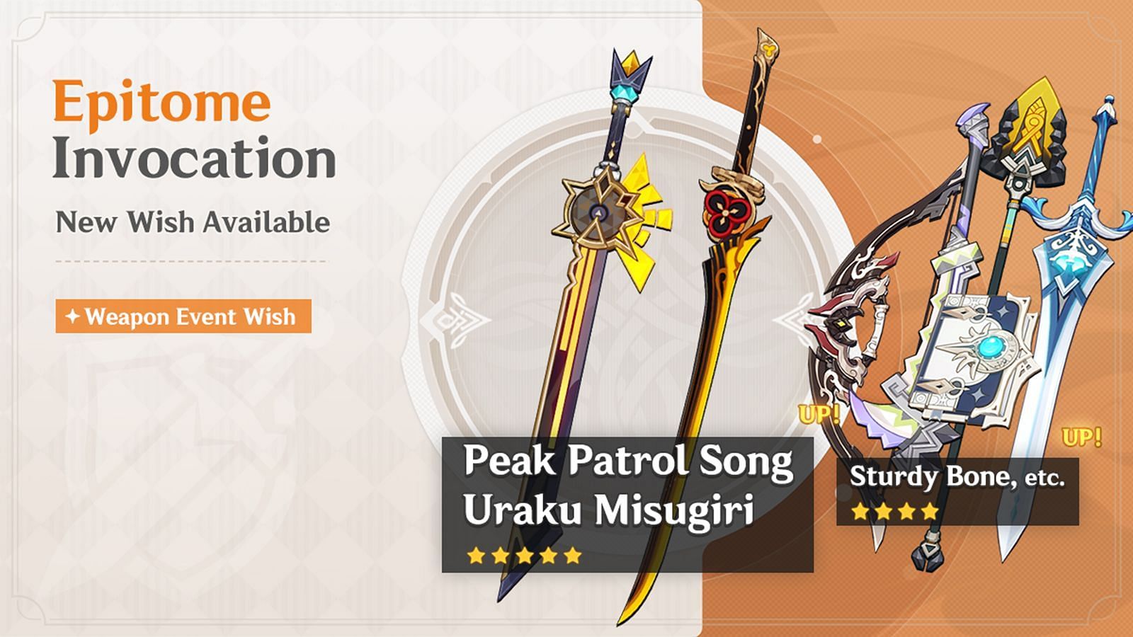 Version 5.1 first half weapon banner (Image via HoYoverse)