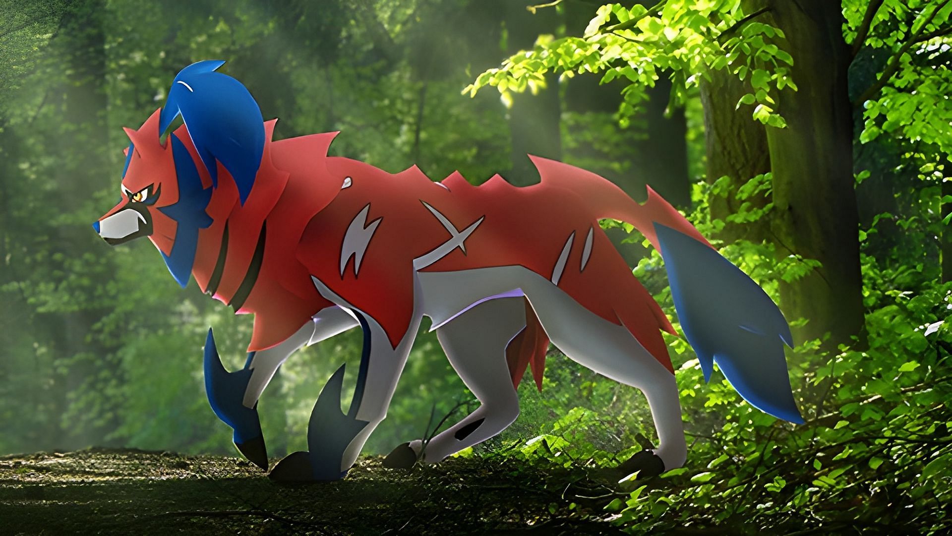 Zamazenta in key art for Pokemon GO&#039;s 5th Anniversary (Image via Niantic)