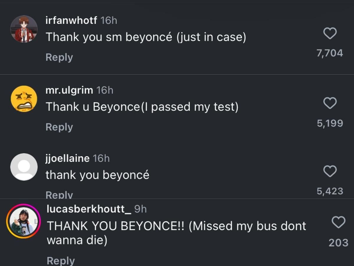 Fans react to Queen Bey&#039;s post with popular phrase (Image via Instagram/ @beyonce)