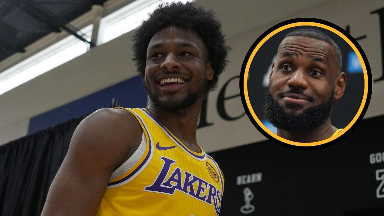 First look at Bronny James &amp; LeBron James practicing together in Lakers training camp released (Image Credit: IMAGN)