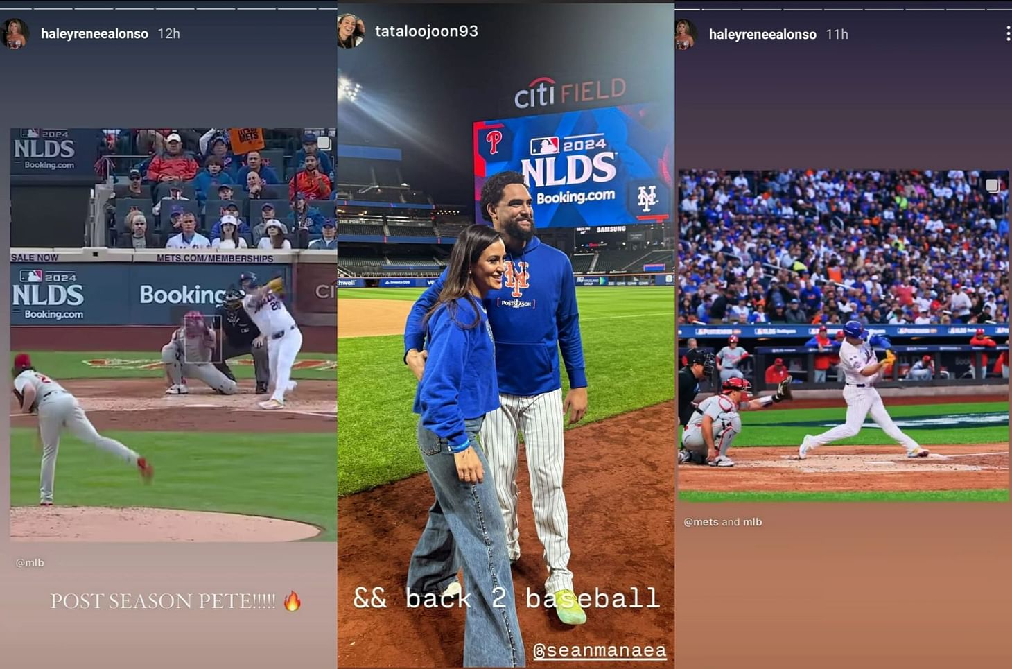 Sean Manaea's fiancee Talat Mirmalek, Pete Alonso's wife Haley react as ...