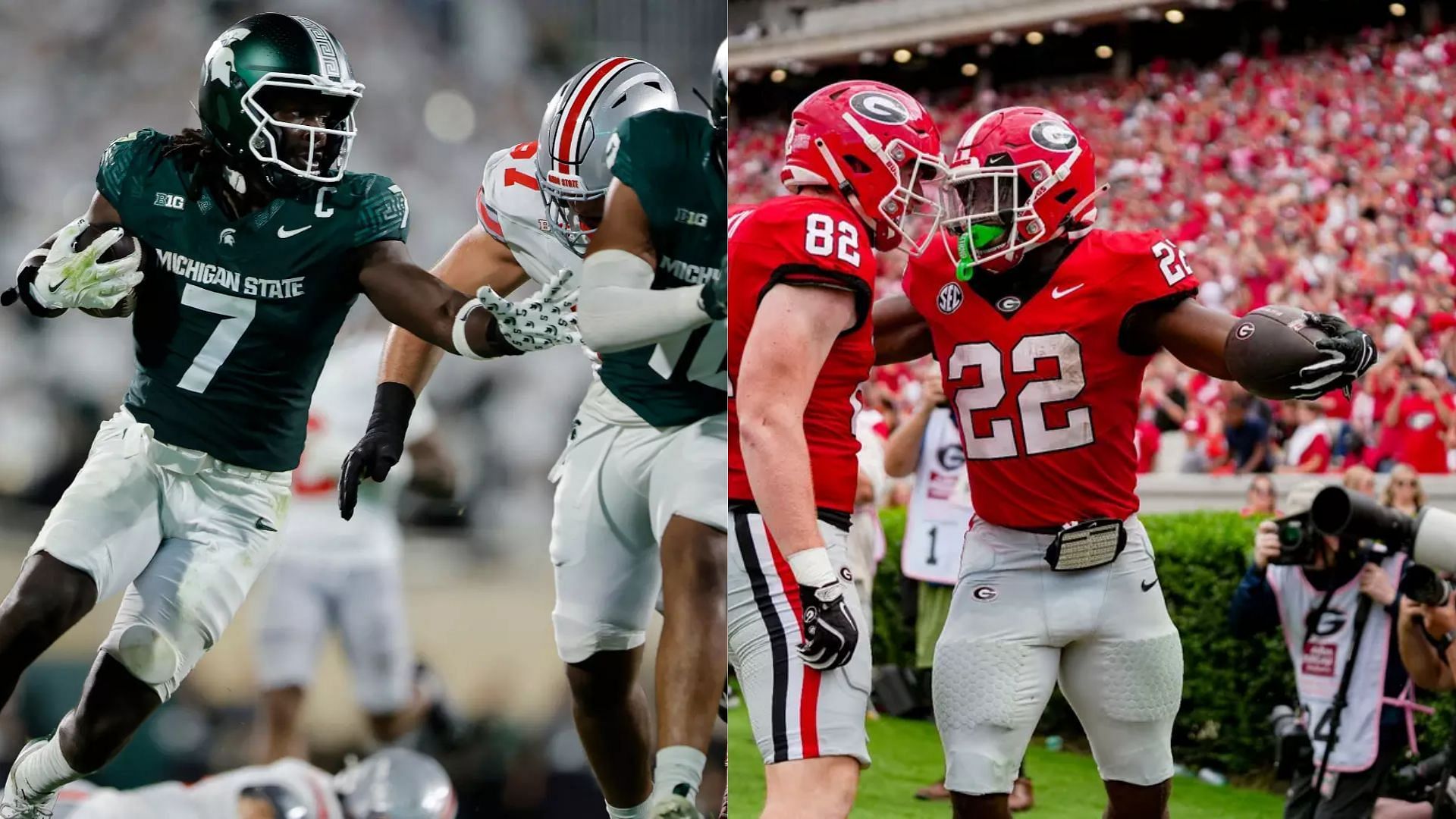 Images courtesy of Georgia &amp; Michigan State Athletics