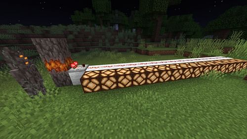 The strength of the redstone signal from a creaking heart depends on Creaking's distance from the block. (Image via Mojang Studios)