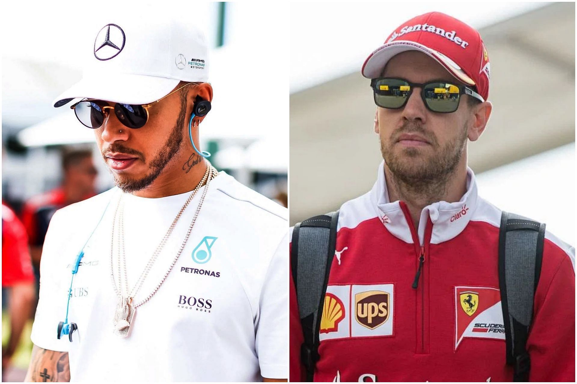 Lewis Hamilton (L) and Sebastian Vettel (R) (Image via Getty)