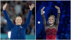 WATCH: Jade Carey and Joscelyn Roberson joke about not 'dropping out' of college despite hectic schedule during Gold Over America Tour