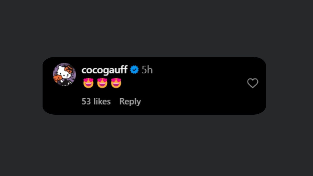 Coco Gauff reacts to Angel Reese&#039;s latest IG post. (Credits: @angelreese5/Instagram)