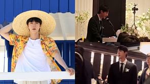 "How can you not love this man?"— Fans react as BTS' Jin was spotted serving as an MC at his friend's wedding ceremony amid the busy schedule